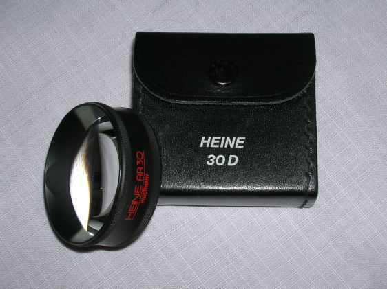 Indirect ophthalmoscopy lens, Heine +30 D