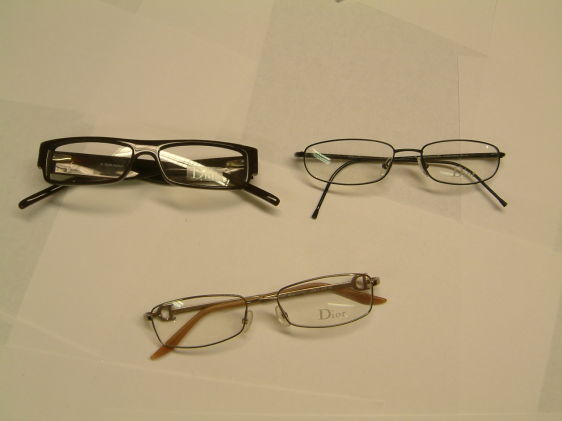 3 New assorted Dior frames