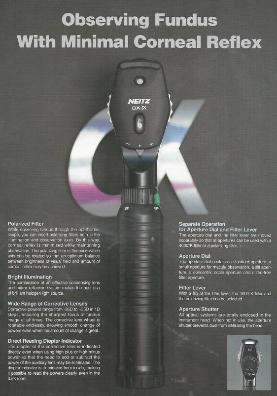 NEITZ OPHTHALMOSCOPE & RETINOSCOPE Reduced to Clear Clearance
