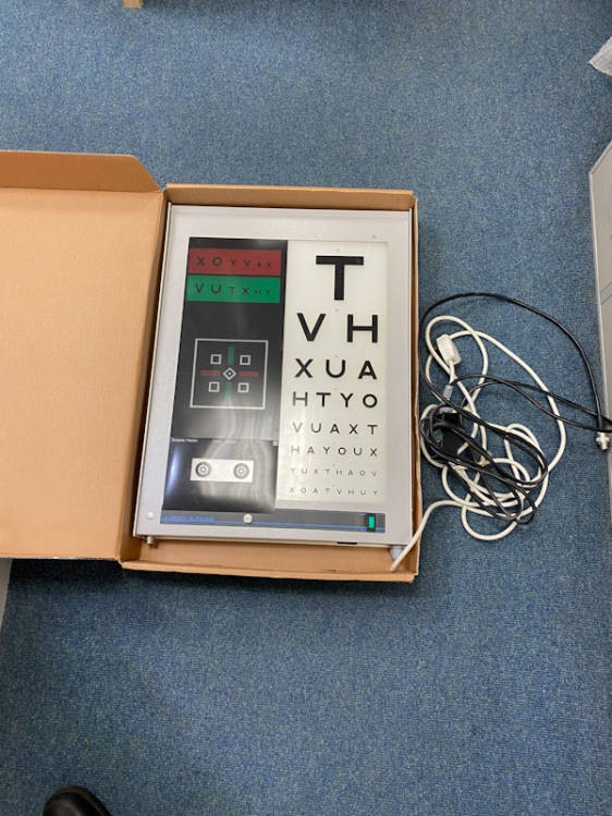 Sussex slimline test chart Used Test Chart Box Ophthalmic Equipment