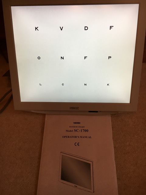 Nidek electronic test chart