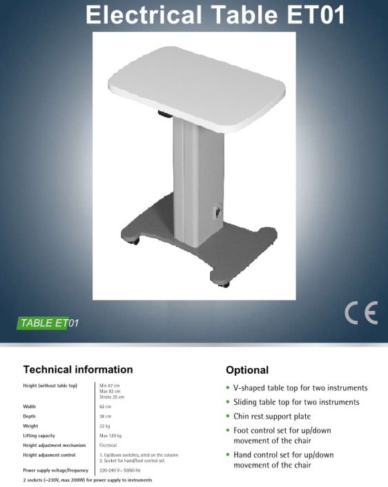 Electric table for 1 or 2 instruments NEW