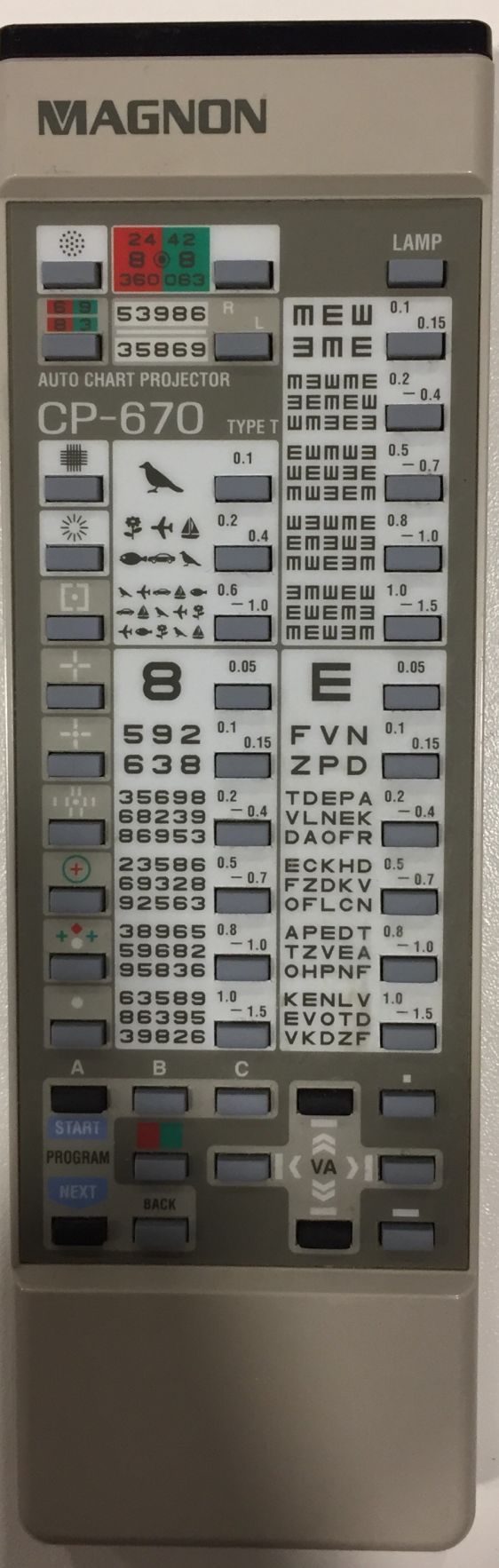 Remote control for Nidek/Magnon CP-670