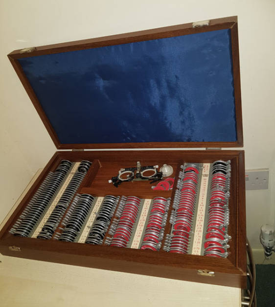 Wooden box Trial lenses