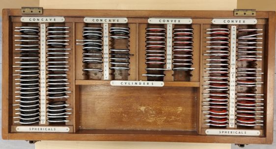 Original Antique Boxed Opticians Lenses Set