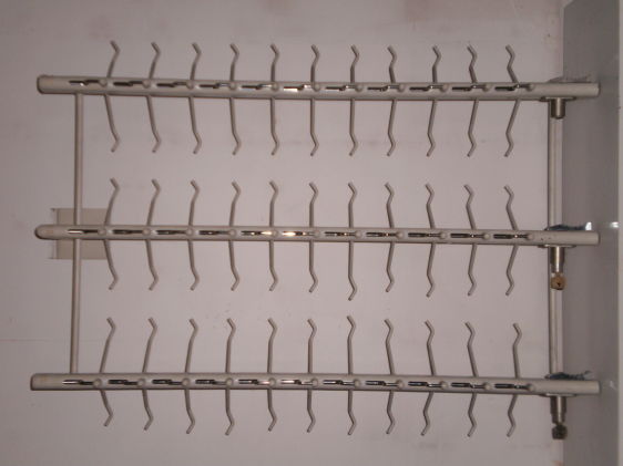 metal slat wall triple size lockable poles x 3