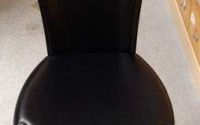 Italian black leather chairs